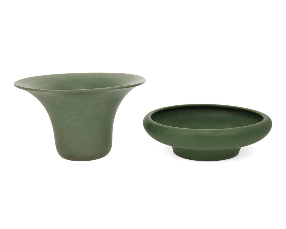TWO CALIFORNIA FAïENCE POTTERY