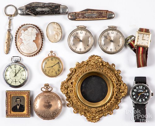 TWO CAMEO PENDANTS, ETC.Two cameo