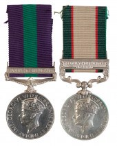 TWO CAMPAIGN MEDALS IGS NWF 19