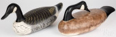 TWO CANADA GOOSE CARVED AND PA