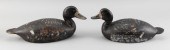 TWO CANADIAN BLUEBILL HEN DECO