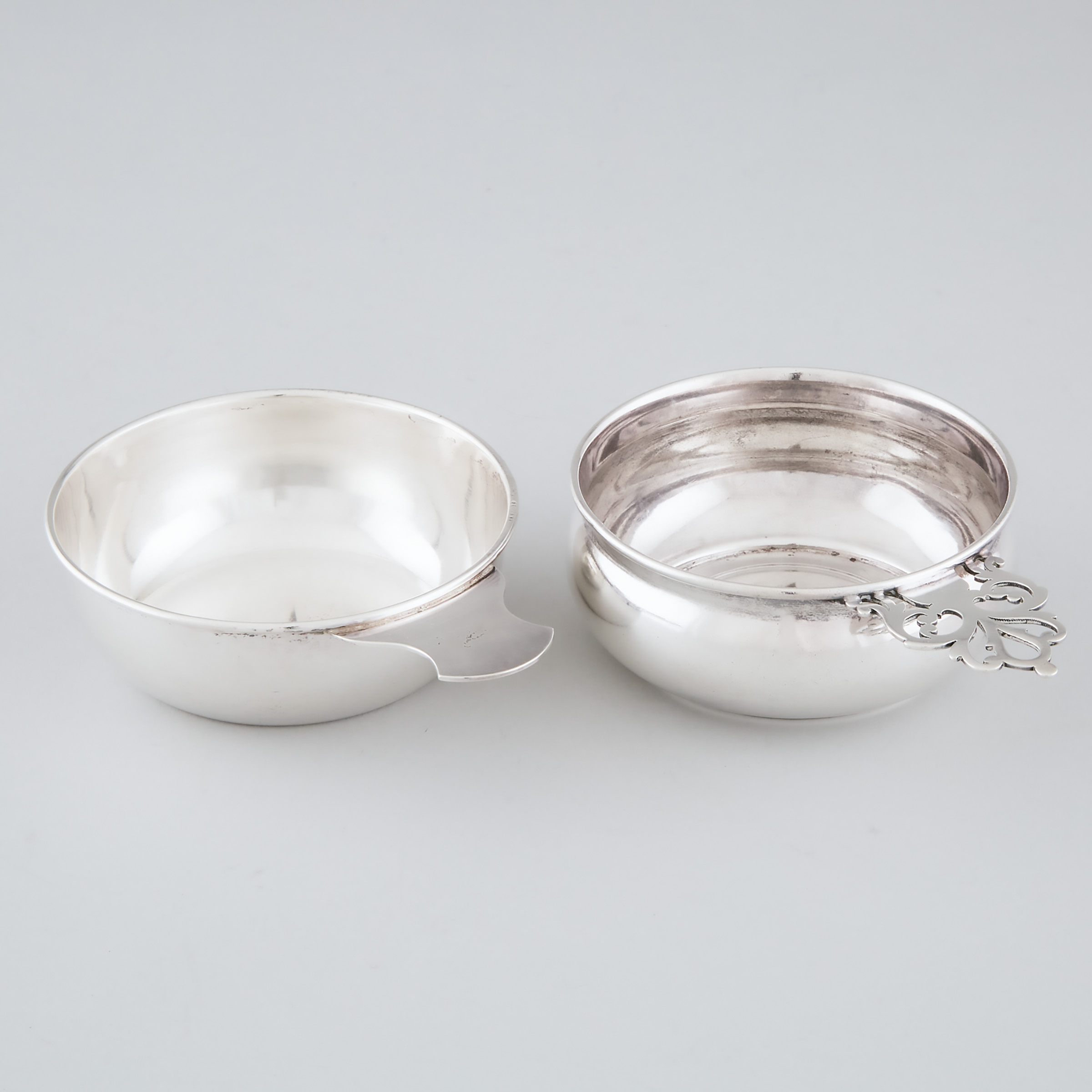 Two Canadian Silver Porringers,