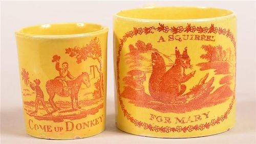 TWO CANARY YELLOW BROWN TRANSFER