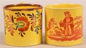 TWO CANARY YELLOW LUSTER CHINA