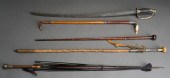TWO CANES, RIDING CROP, PARASO