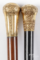TWO CANES WITH GOLD-FILLED PRE