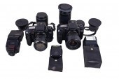 TWO CANON SLR FILM CAMERAS W/