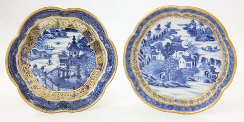 TWO CANTON CLOBBERED TEAPOT