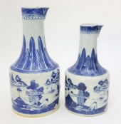 TWO CANTON EWERS, 19TH CENTURY
