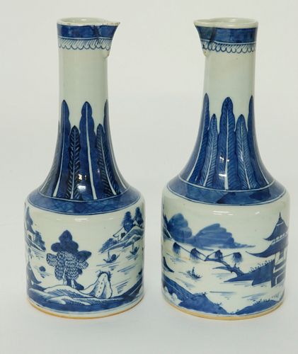 TWO CANTON EWERS, 19TH CENTURYTwo