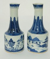 TWO CANTON EWERS, 19TH CENTURY