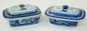 TWO CANTON THREE-PIECE SOAP DI