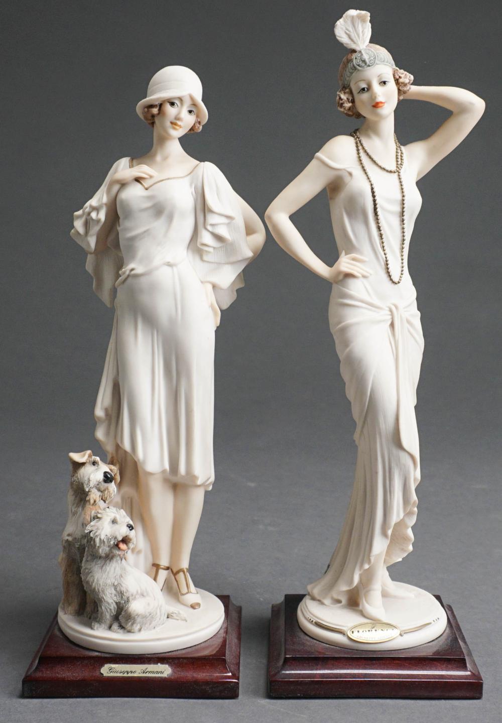 TWO CAPODIMONTE COMPOSITION FIGURES