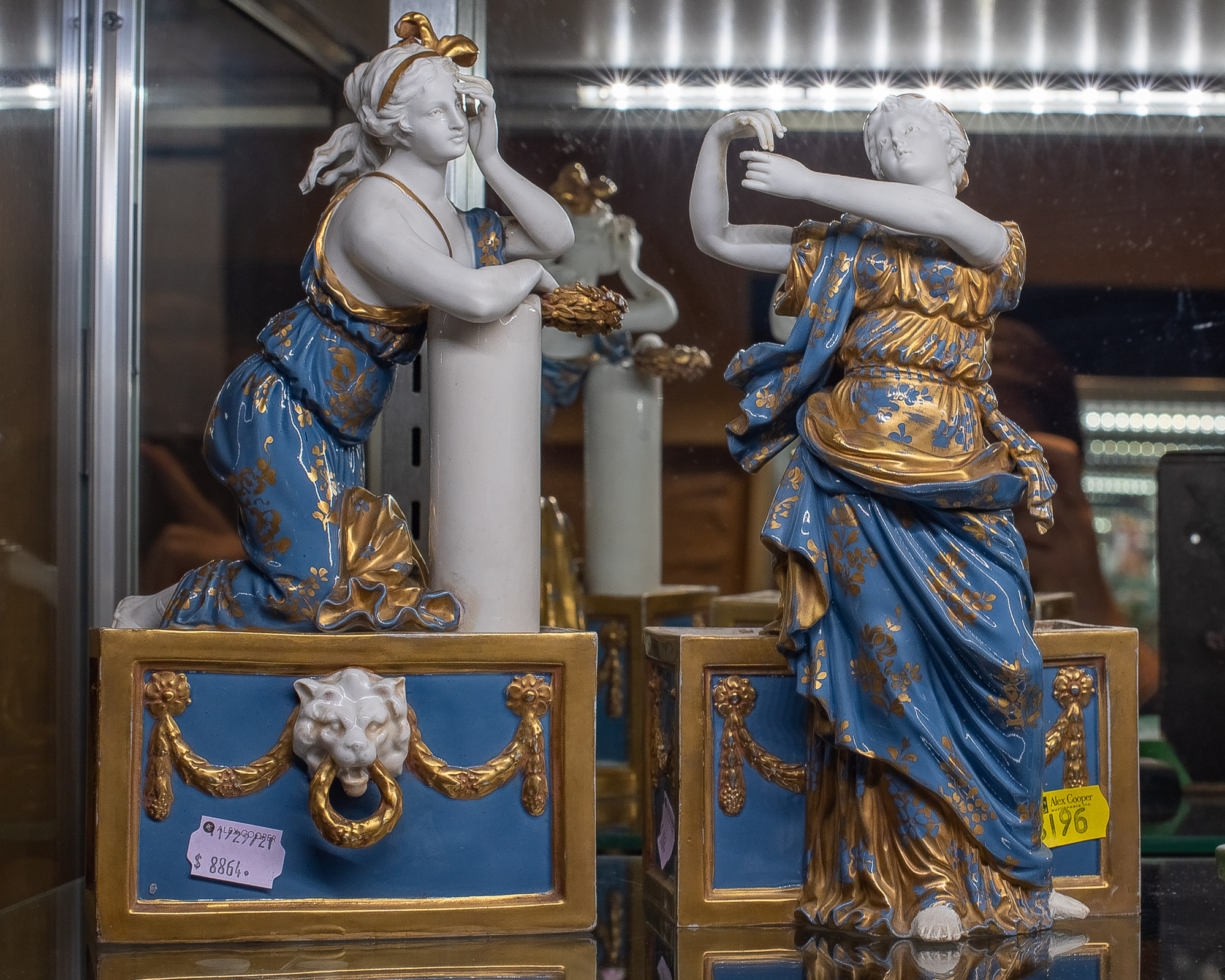 TWO CAPODIMONTE PORCELAIN FIGURAL