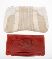 TWO CARLOS FALCHI LEATHER HAND