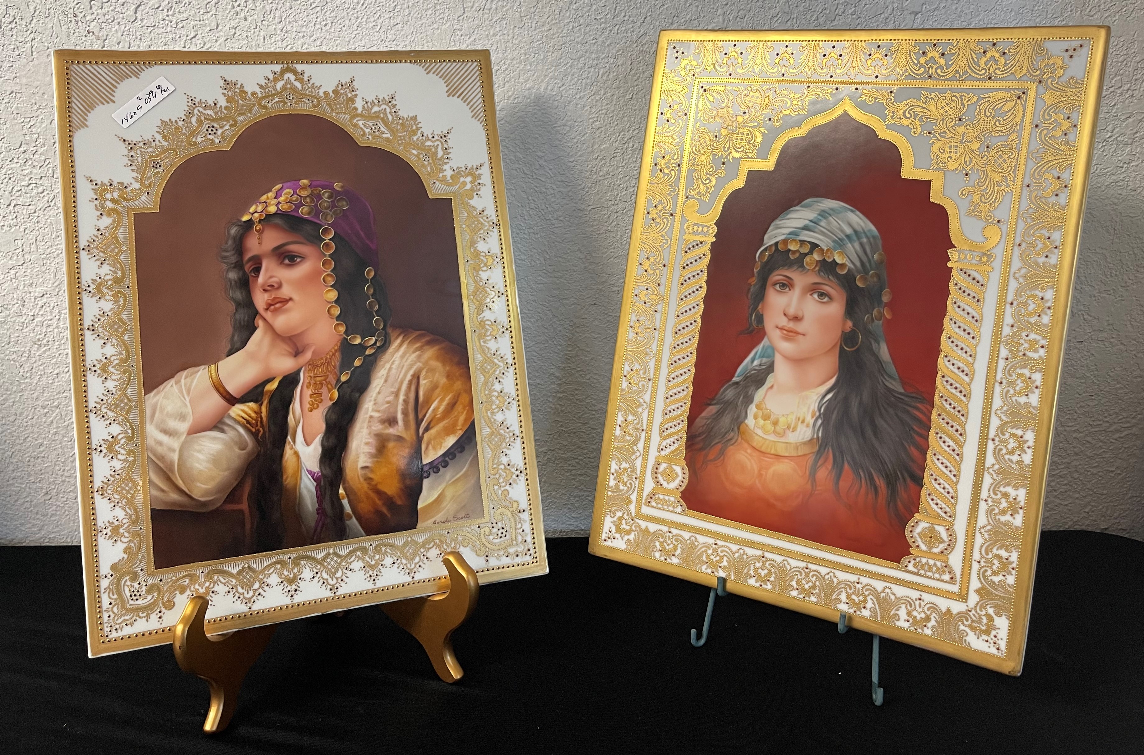 TWO CAROLE SCOTT PAINTED