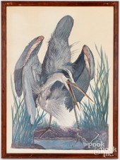 TWO CARROLL TYSON SIGNED BIRD