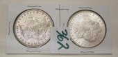 TWO CARSON CITY SILVER MORGAN