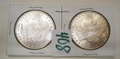 TWO CARSON CITY SILVER MORGAN