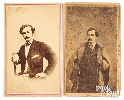 TWO CARTE DE VISTE PHOTOGRAPHS OF