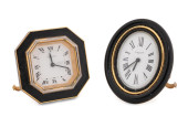 TWO CARTIER TRAVEL ALARM CLOCK