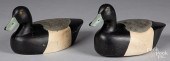 TWO CARVED AND PAINTED BROADBI