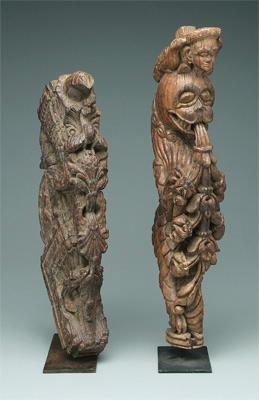 Two carved architectural