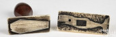 TWO CARVED BONE SAILORS&#039;
