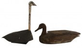 TWO CARVED DECOYS TO INCLUDE C