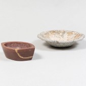 TWO CARVED HARDSTONE VESSELSCo