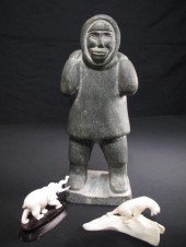 Two carved ivory figurines and