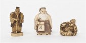 Two Carved Ivory Netsuke compr
