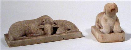 Two carved marble sculptures   