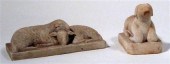 Two carved marble sculptures