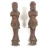 TWO CARVED NAUTICAL ARCHITECTU
