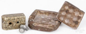 TWO CARVED SOAPSTONE BULLET MO