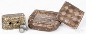 TWO CARVED SOAPSTONE BULLET MO