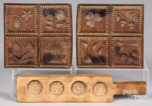 TWO CARVED SPRINGERLE BOARDS,