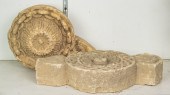 TWO CARVED STONE ARCHITECTURAL