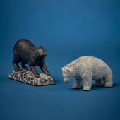 TWO CARVED STONE FIGURESTwo ca