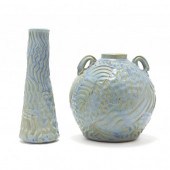 TWO CARVED VASES, CYNTHIA BRIN