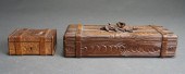 TWO CARVED WOOD BOXESTwo Carve