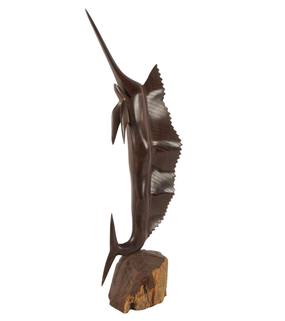 TWO CARVED WOOD FIGURESunsigned;