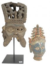 TWO CARVED WOOD ITEMS TO INCLU