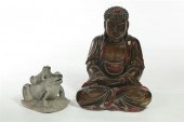 TWO CARVINGS.  Asian  late 19t