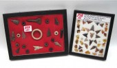 TWO CASED ARROW HEADS AND ARTI
