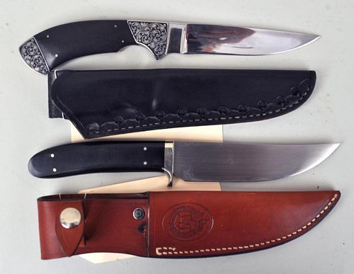 TWO CASED KNIVES - RA TURNBULL & PJ
