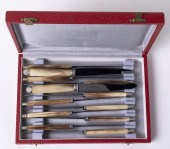 TWO CASED SETS OF TWELVE BELGI