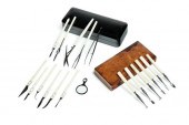 TWO CASED SURGICAL KITS.  Engl
