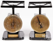TWO CAST IRON AND BRASS WRIGLE